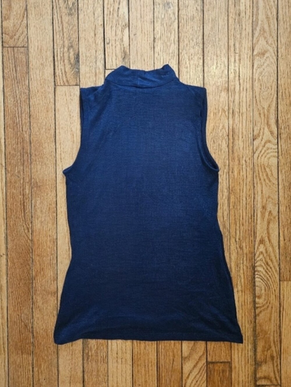 Worthington Navy Sleeveless Draped Crossover Camisole - Picture 3 of 7